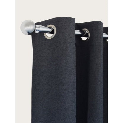 Laura Ashley Ball 28mm Metal Eyelet Curtain Pole - Chrome