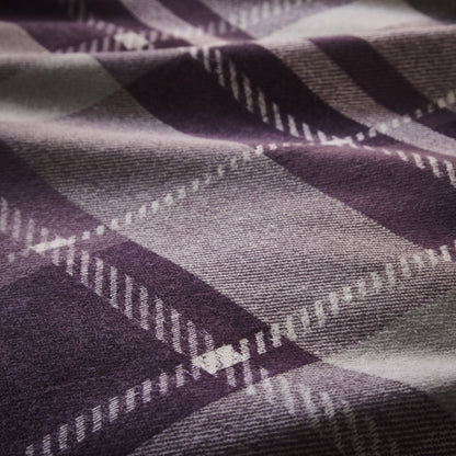 Colville Check Duvet Cover Set by Dreams & Drapes Lodge in Plum - Duvet Cover Set - Dreams & Drapes Lodge