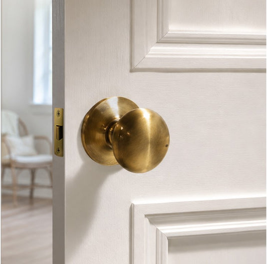 Jones Concealed Mortice Door Knobs (Pair) - Antique Brass