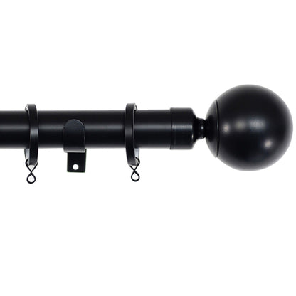 Jones Cosmos 28mm Metal Curtain Pole - Matt Black