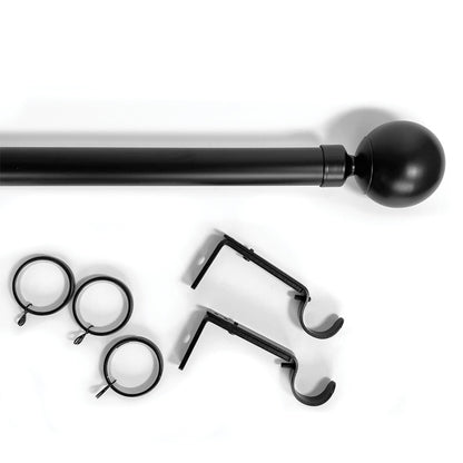 Jones Cosmos 28mm Metal Curtain Pole - Matt Black