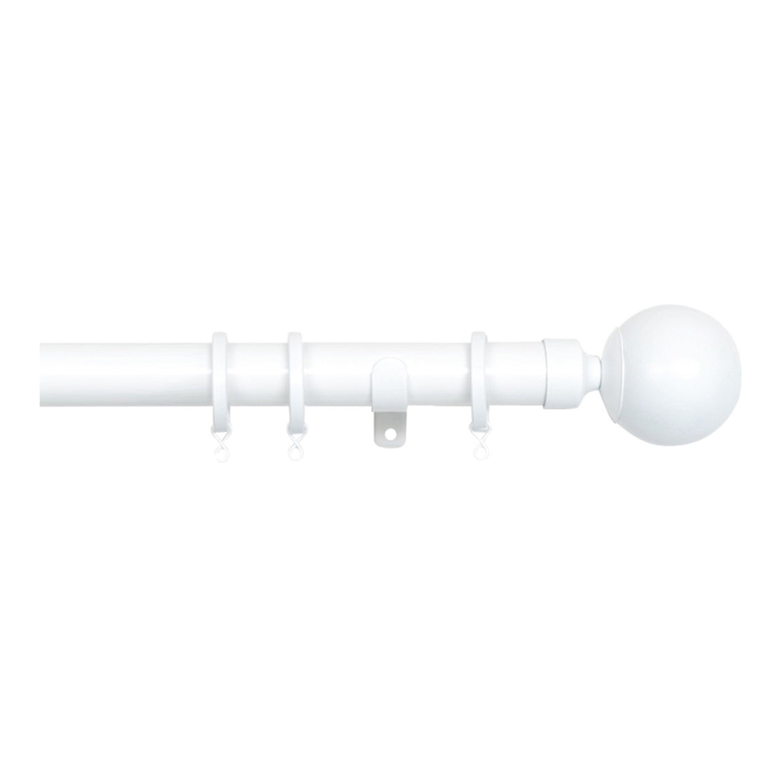 Jones Cosmos 28mm Metal Curtain Pole - Matt White