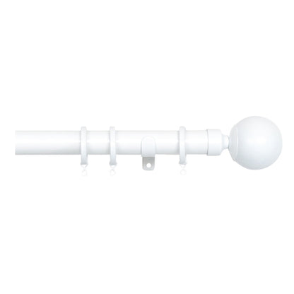 Jones Cosmos 28mm Metal Curtain Pole - Matt White