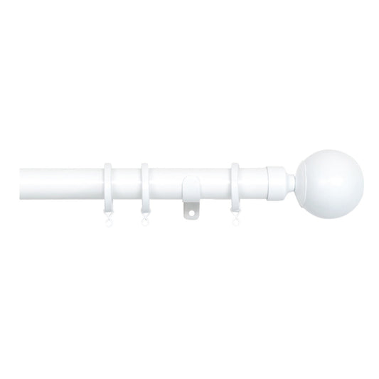 Jones Cosmos 28mm Metal Curtain Pole - Matt White
