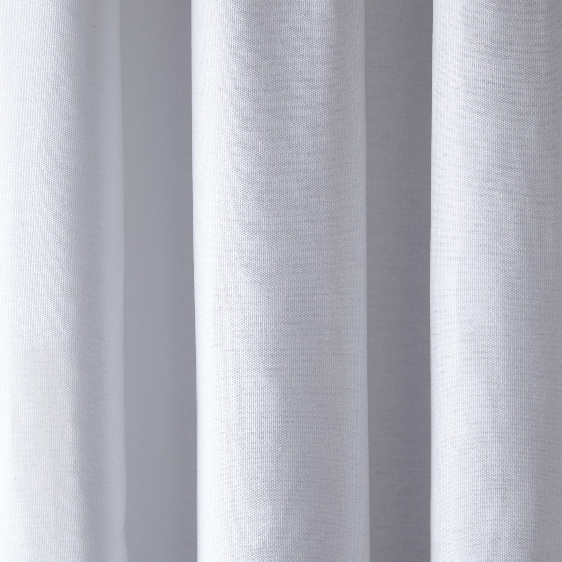 Dijon Pair of Pencil Pleat Curtains by Fusion in White - Pair of Pencil Pleat Curtains - Fusion