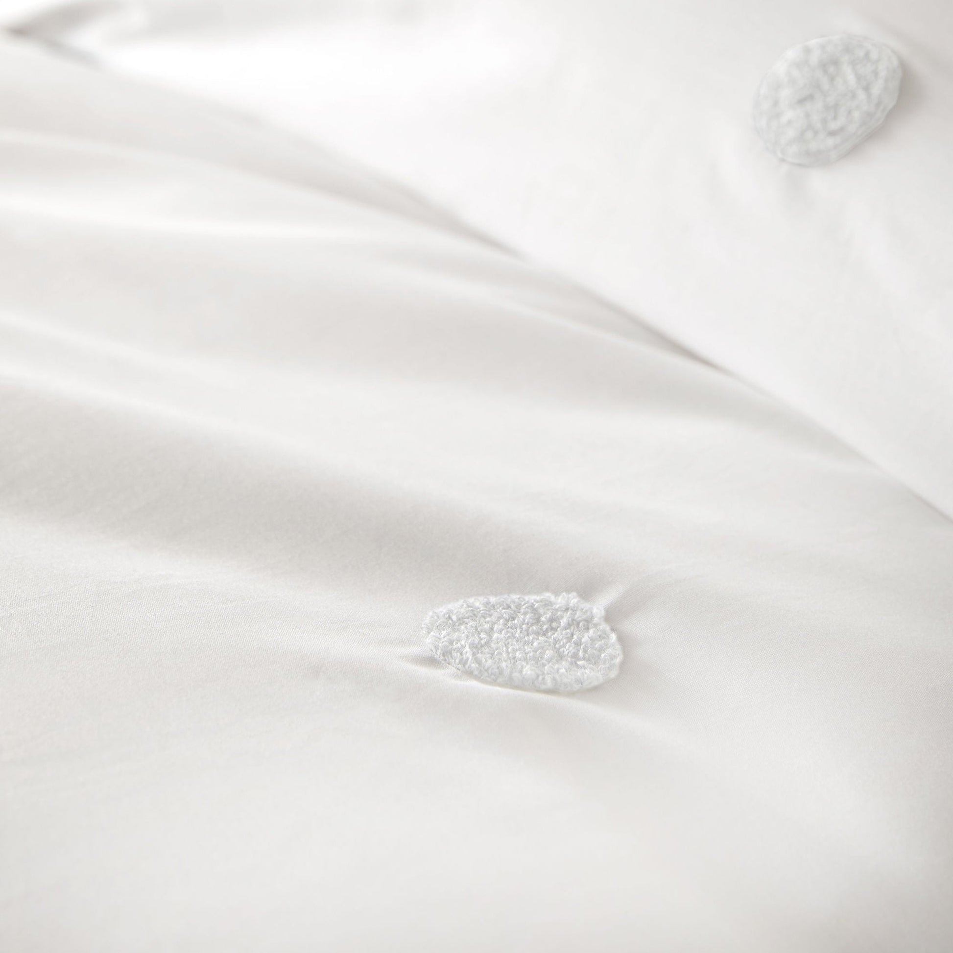 Dot Garden Duvet Cover Set by Appletree Boutique in White with White Dots - Duvet Cover Set - Appletree Boutique