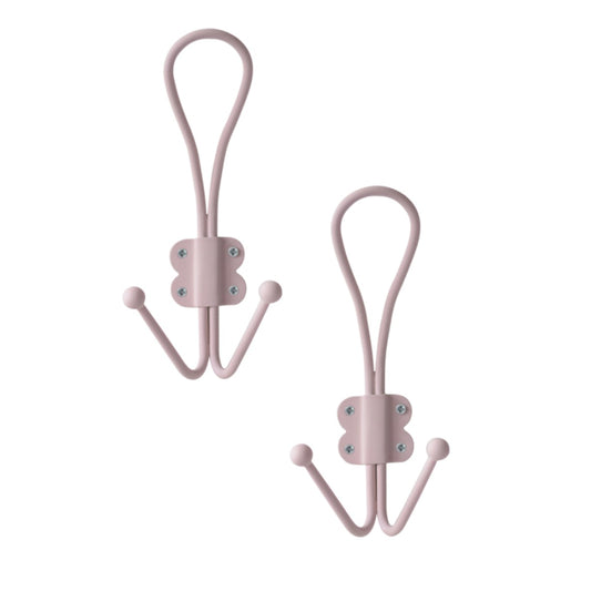 Laura Ashley Double Coat Hooks (Pair) - Dusky Rose
