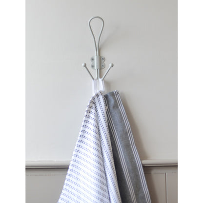 Laura Ashley Double Coat Hooks (Pair) - Soft Silver