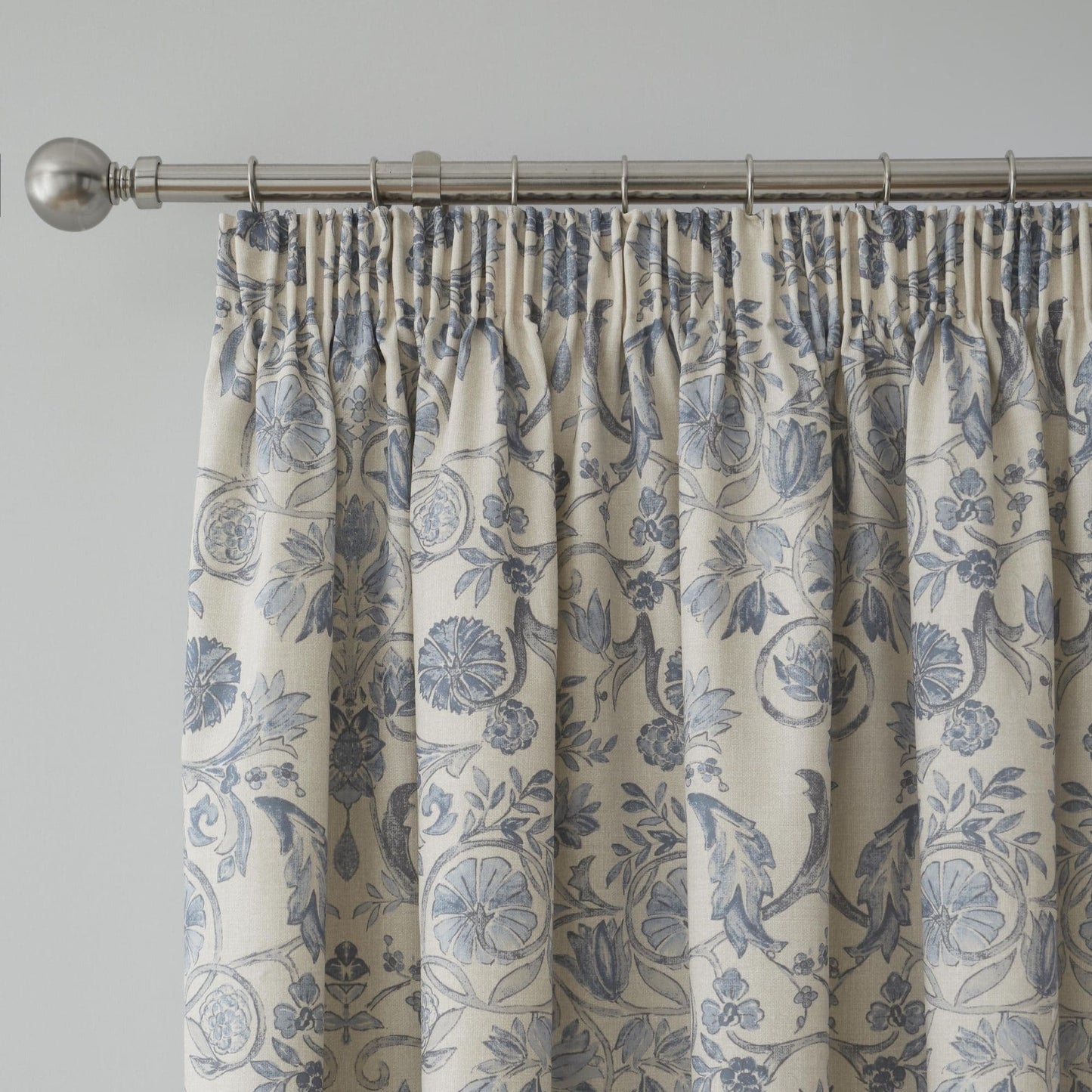 Dreams & Drapes Averie Blue Pencil Pleat Curtains
