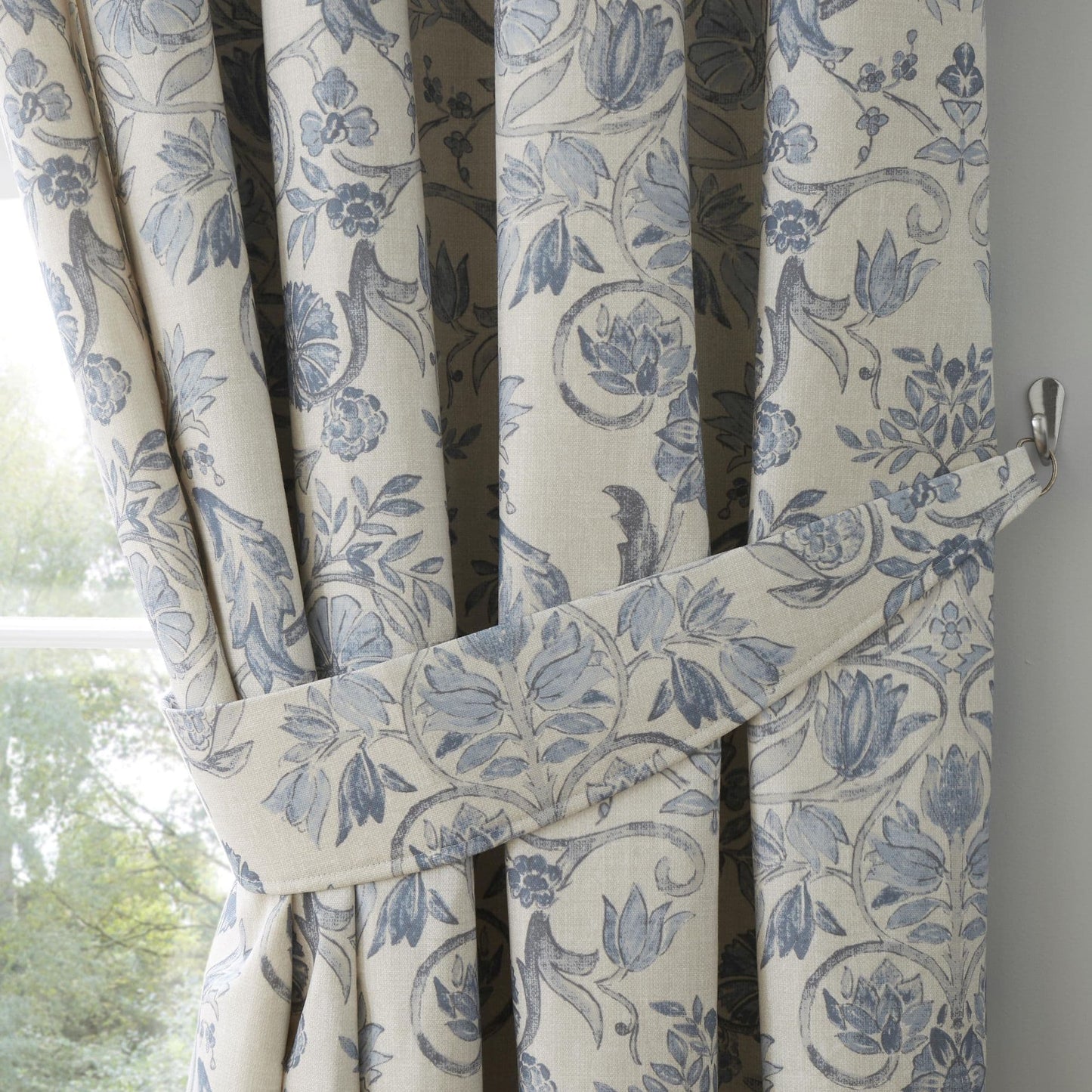 Dreams & Drapes Averie Blue Pencil Pleat Curtains