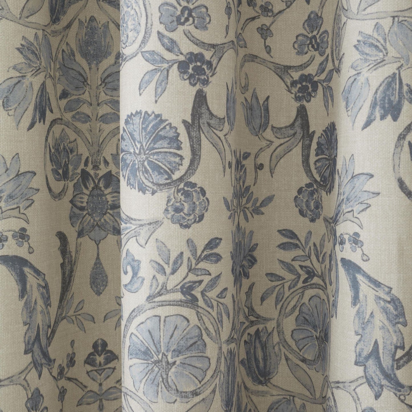 Dreams & Drapes Averie Blue Pencil Pleat Curtains