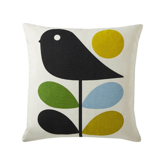 Orla Kiely Early Bird Filled Cushion - Duck Egg