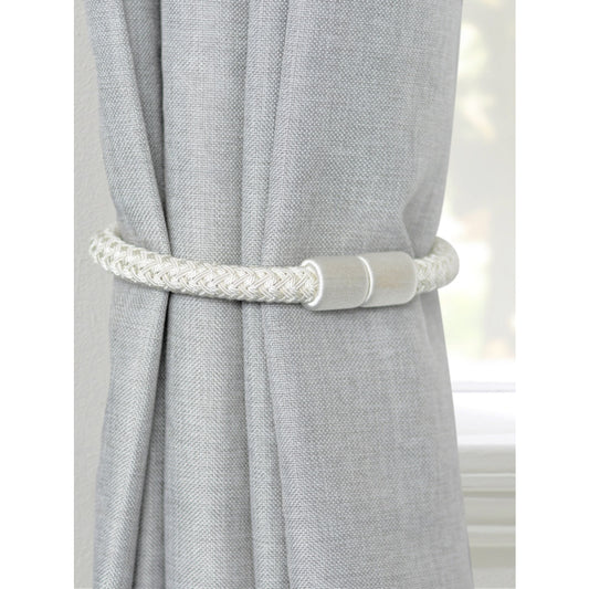 Laura Ashley Ellesmere Magnetic Rope Tiebacks (Pair) - Cream