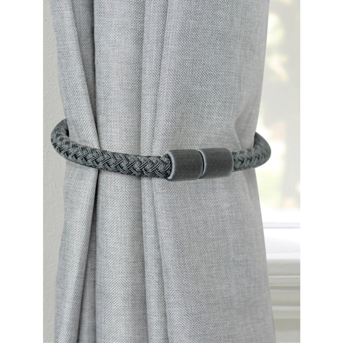 Laura Ashley Ellesmere Magnetic Rope Tiebacks (Pair) - Graphite