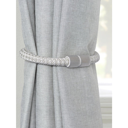 Laura Ashley Ellesmere Magnetic Rope Tiebacks (Pair) - Silver