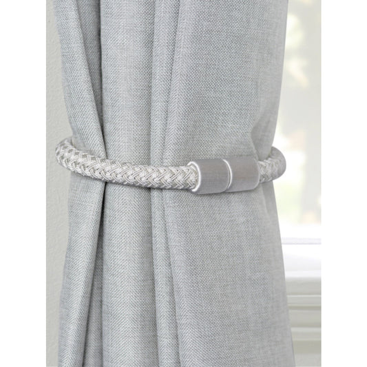 Laura Ashley Ellesmere Magnetic Rope Tiebacks (Pair) - Silver