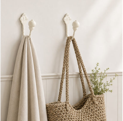 Laura Ashley Emmeline Coat Hooks (Pair) - Cream