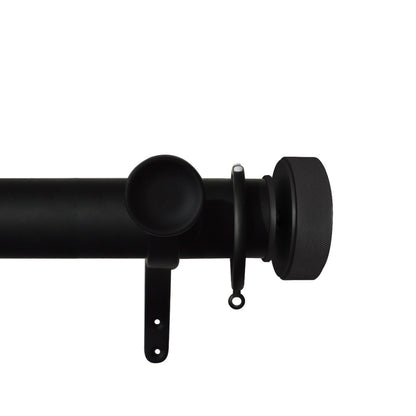 Jones Esquire Etched 50mm Metal Curtain Pole Finials (Pair) - Carbon Black