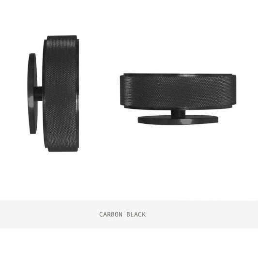 Jones Esquire Etched 50mm Metal Curtain Pole Finials (Pair) - Carbon Black