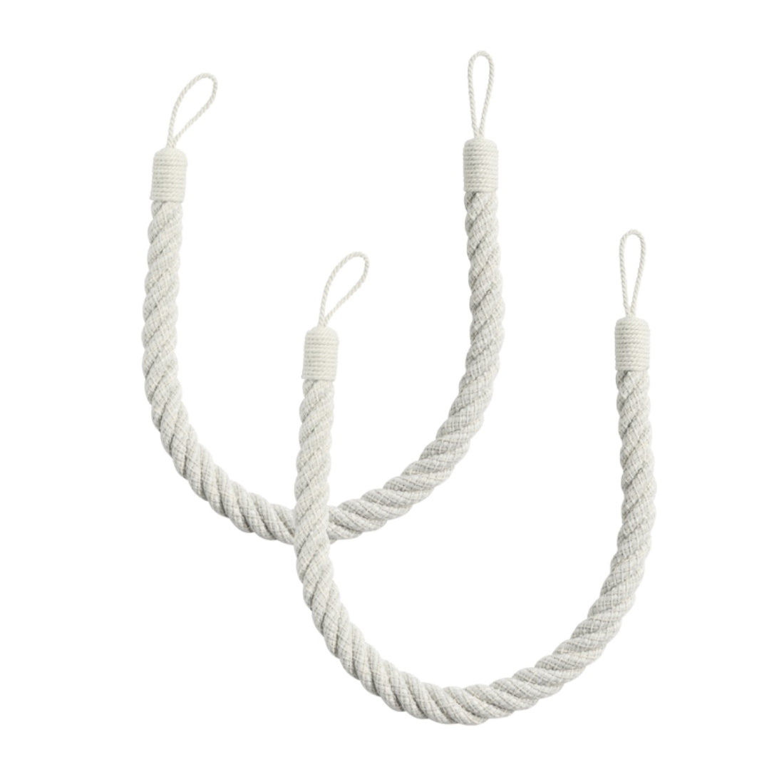 Laura Ashley Felton Rope Tiebacks (Pair) - Slate White
