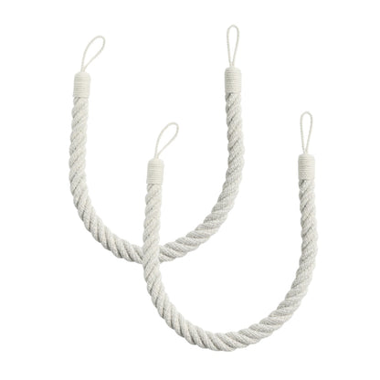Laura Ashley Felton Rope Tiebacks (Pair) - Slate White