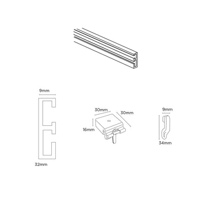 Speedy Contour Uncorded PVC Curtain Track