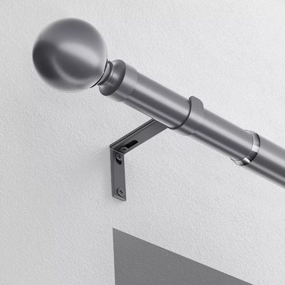 Speedy Eyelet Ball 22/25mm Extendable Metal Curtain Pole - Charcoal