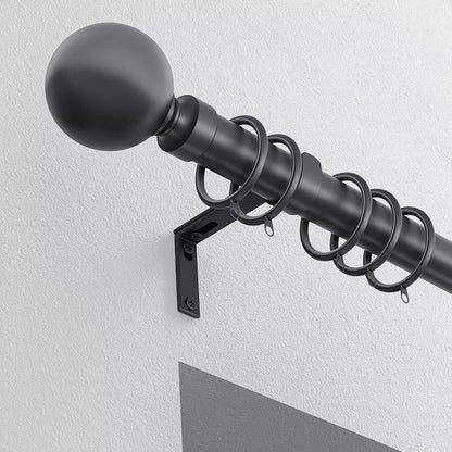 Speedy Ball 28mm Metal Curtain Pole - Black
