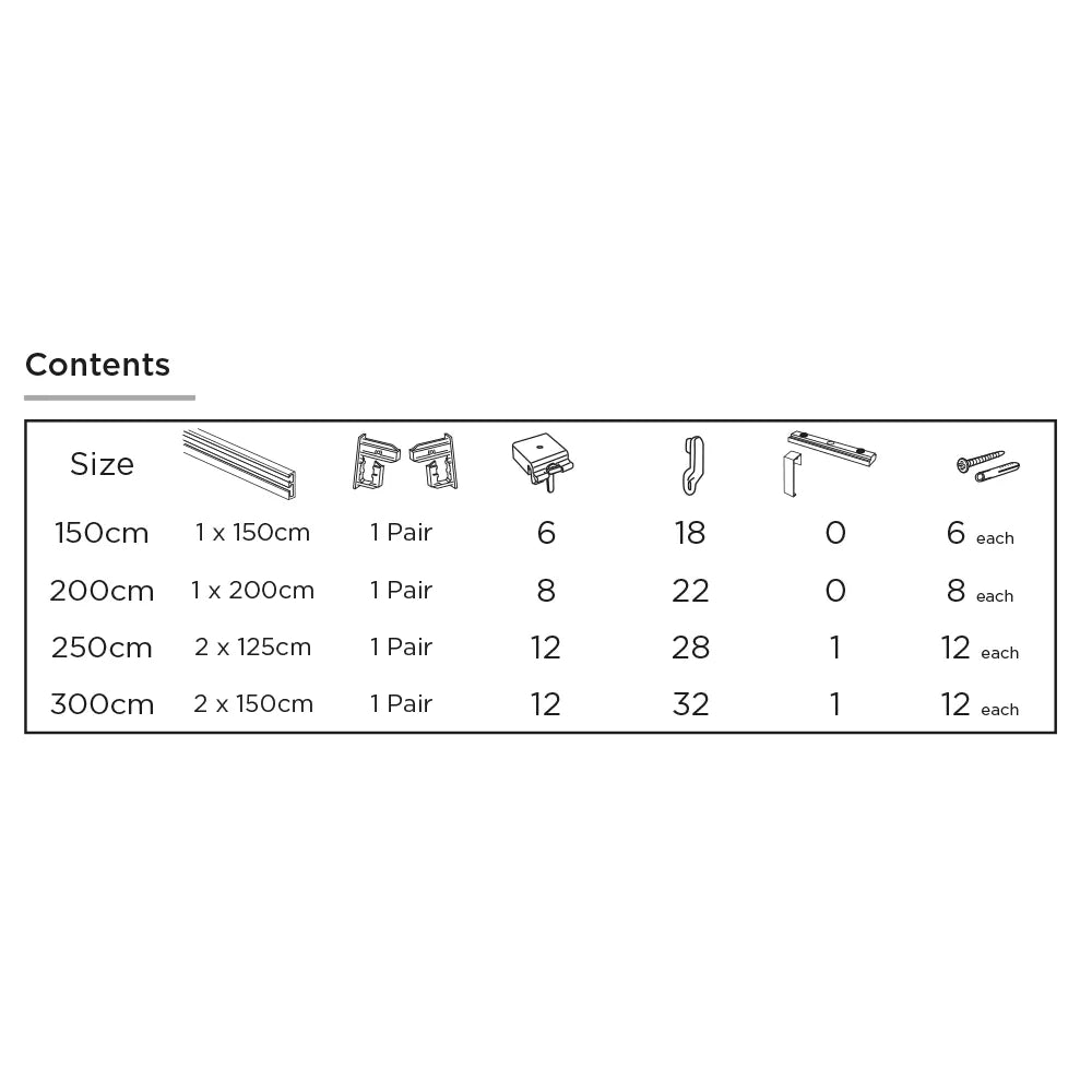 Speedy Contour Uncorded PVC Curtain Track