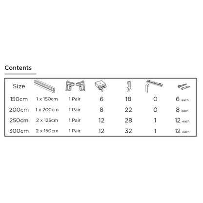 Speedy Contour Uncorded PVC Curtain Track