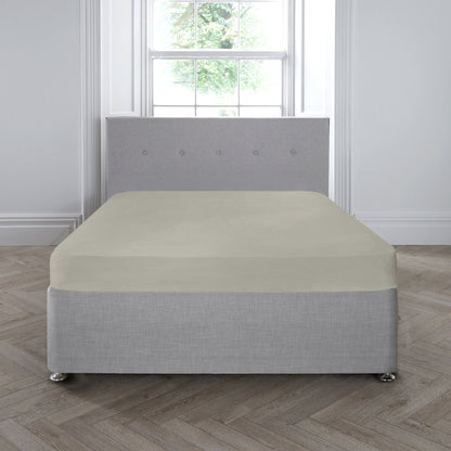 200TC Plain Dye 35cm Deep Fitted Sheet by Appletree Boutique in Silver - 35cm Deep Fitted Sheet - Appletree Boutique