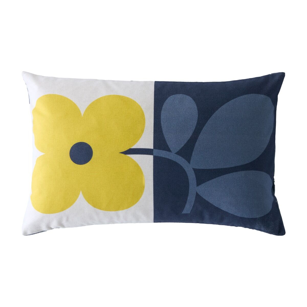 Orla Kiely Floret Filled Cushion - Dandelion/Denim