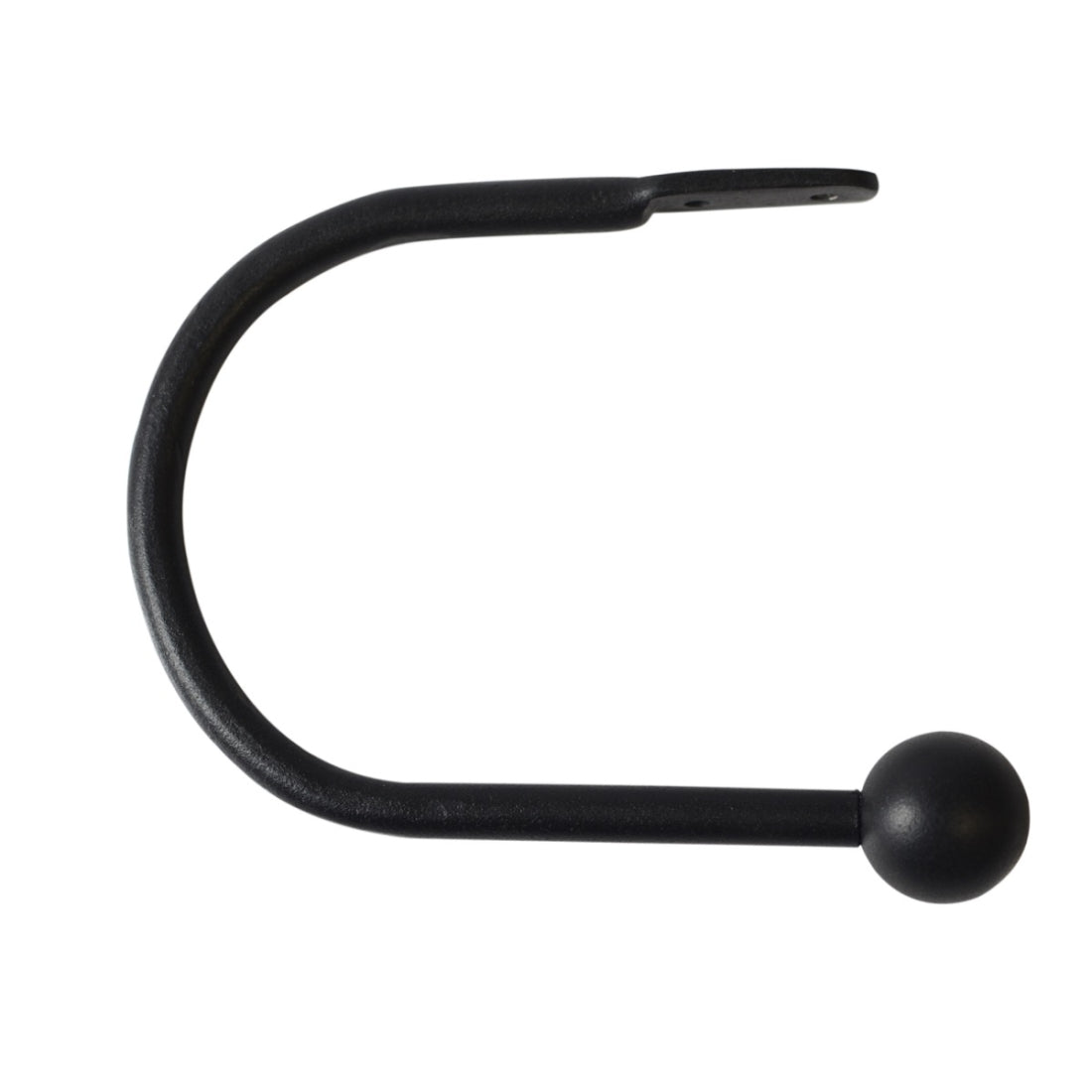 Jones Foundry Ball Forged Iron Metal Curtain Holdback - Textured Black
