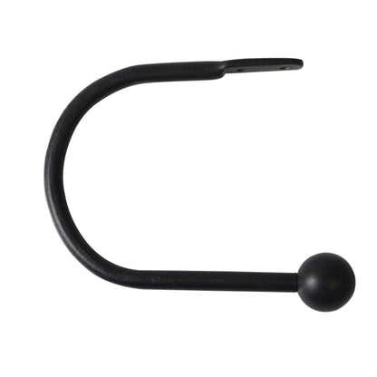 Jones Foundry Ball Forged Iron Metal Curtain Holdback - Textured Black