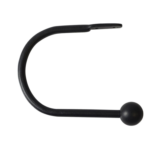 Jones Foundry Ball Forged Iron Metal Curtain Holdback - Textured Black
