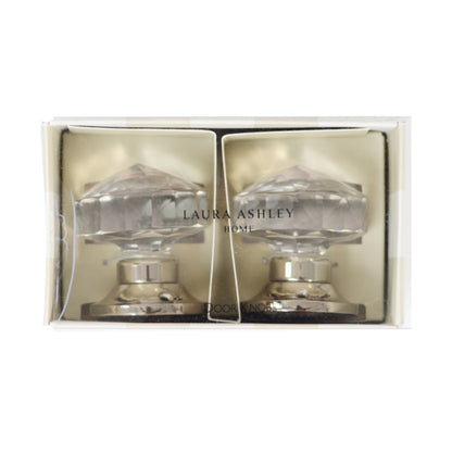 Laura Ashley Frances Mortice Door Knobs (Pair) - Chrome