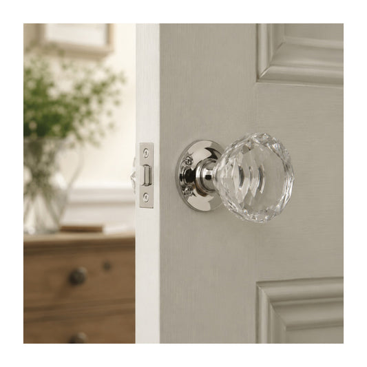 Laura Ashley Frances Mortice Door Knobs (Pair) - Chrome