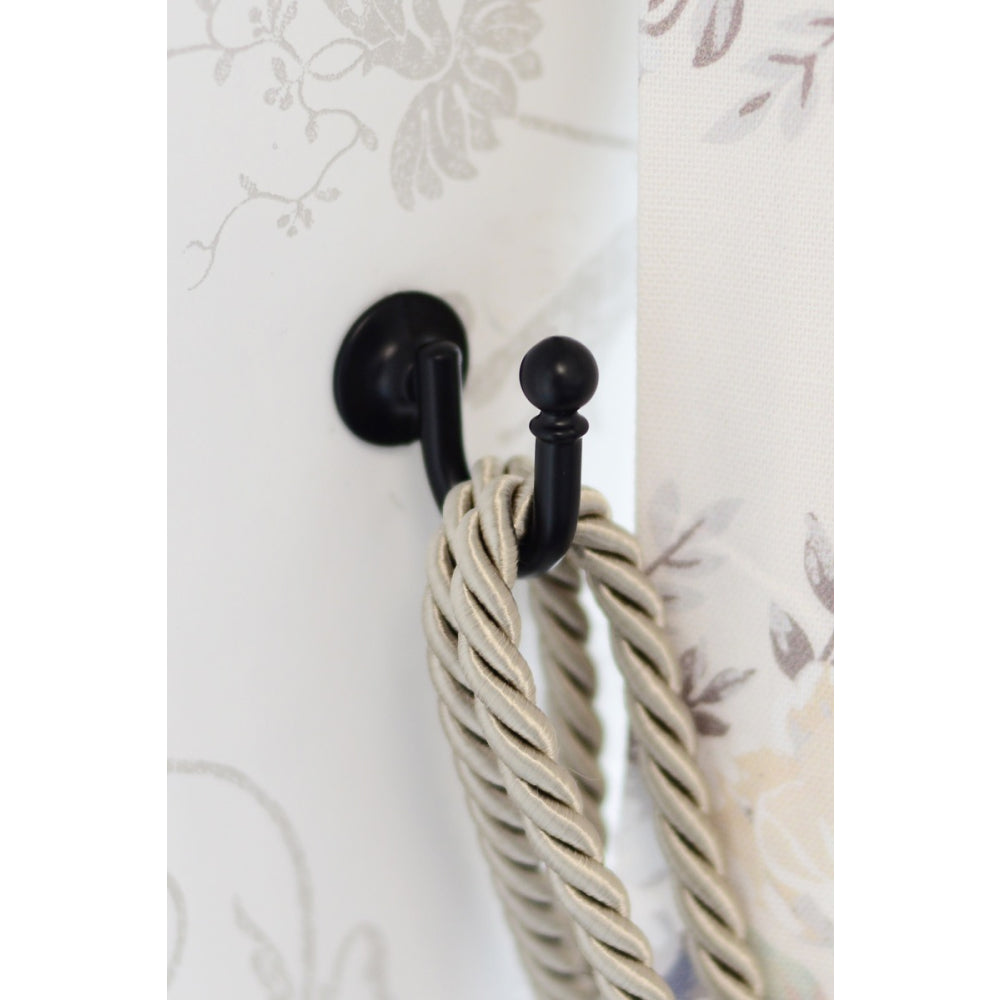 Laura Ashley Ball Metal Curtain Tieback Hooks (Pair) - Black