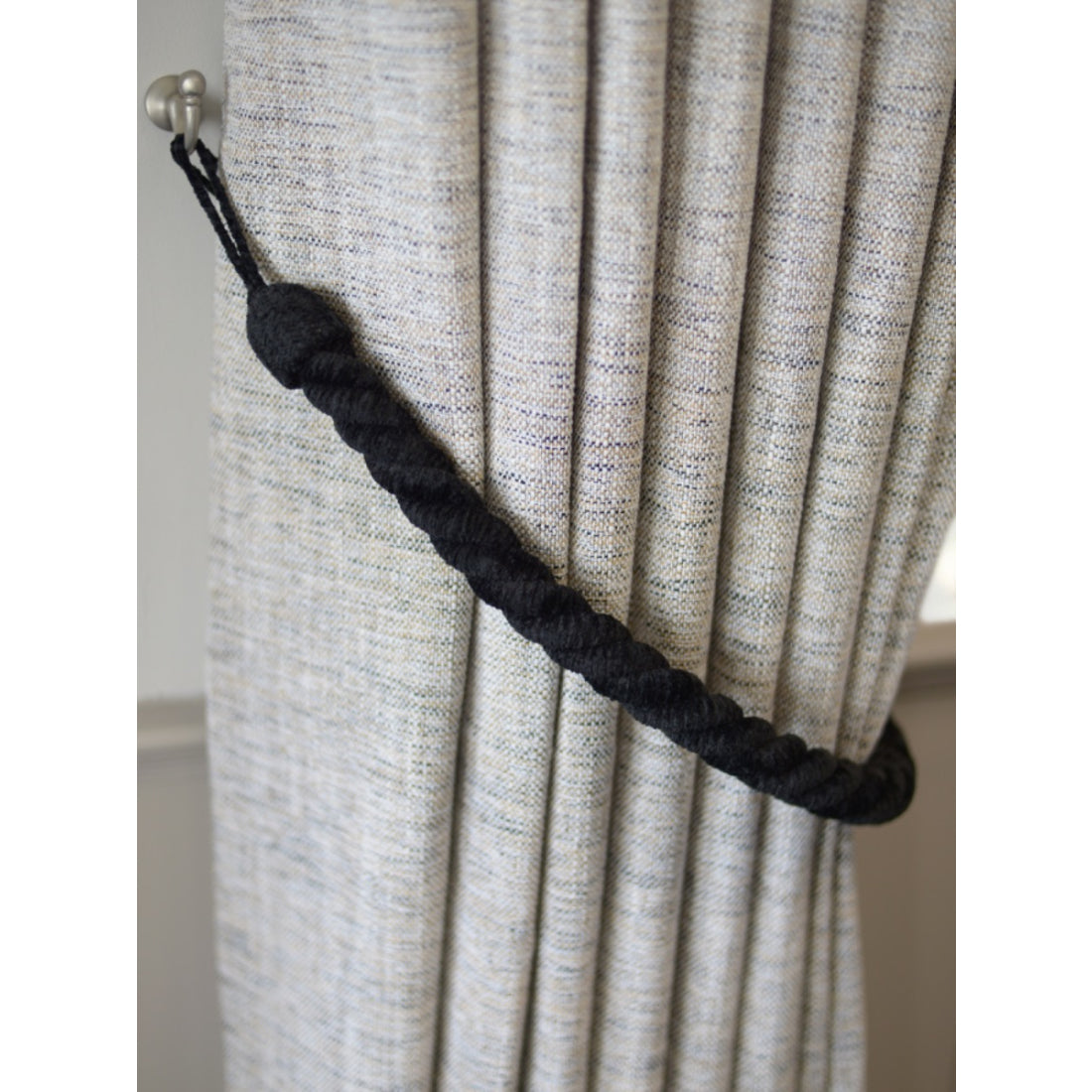 Laura Ashley Grafton Rope Tiebacks (Pair) - Charcoal