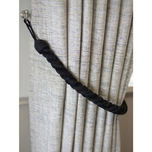 Laura Ashley Grafton Rope Tiebacks (Pair) - Charcoal