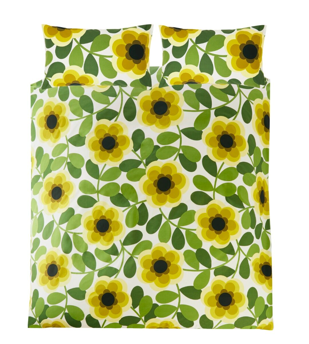 Orla Kiely Giant Water Lily Duvet Cover Set - Lemon Twist