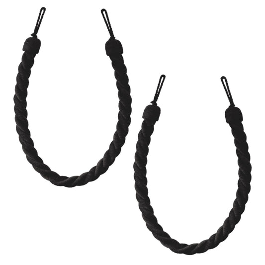 Laura Ashley Grafton Rope Tiebacks (Pair) - Charcoal