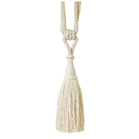 Jones Coastal Natural Tassel Tieback - Cotton