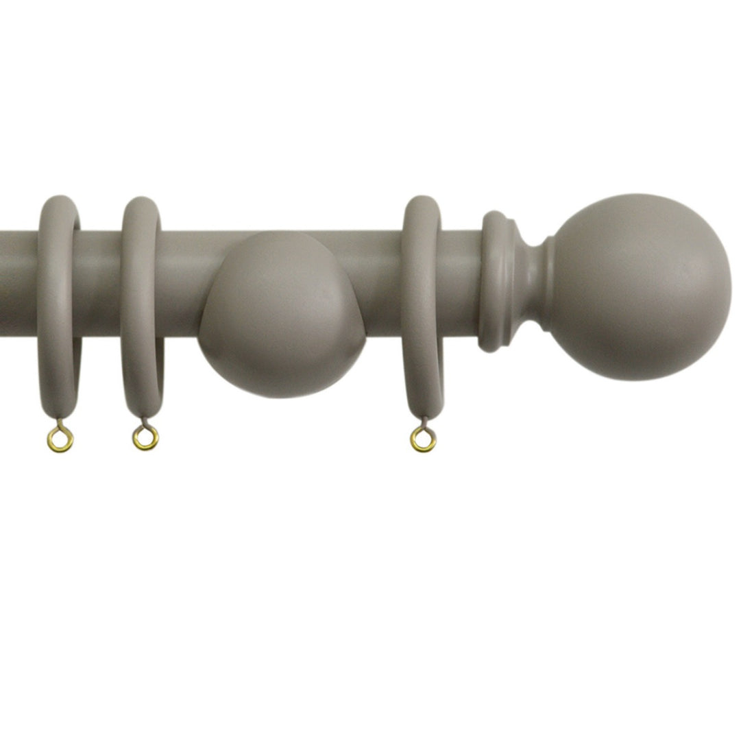 Jones Shore 35mm Wooden Curtain Pole - Clay