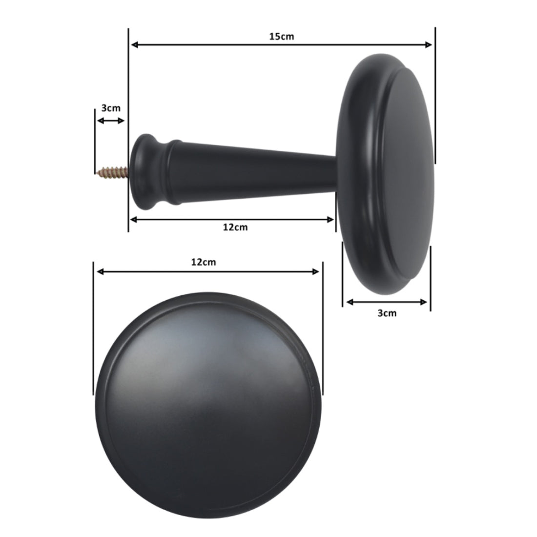 Jones Shore Wooden Curtain Holdbacks (Pair) - Black