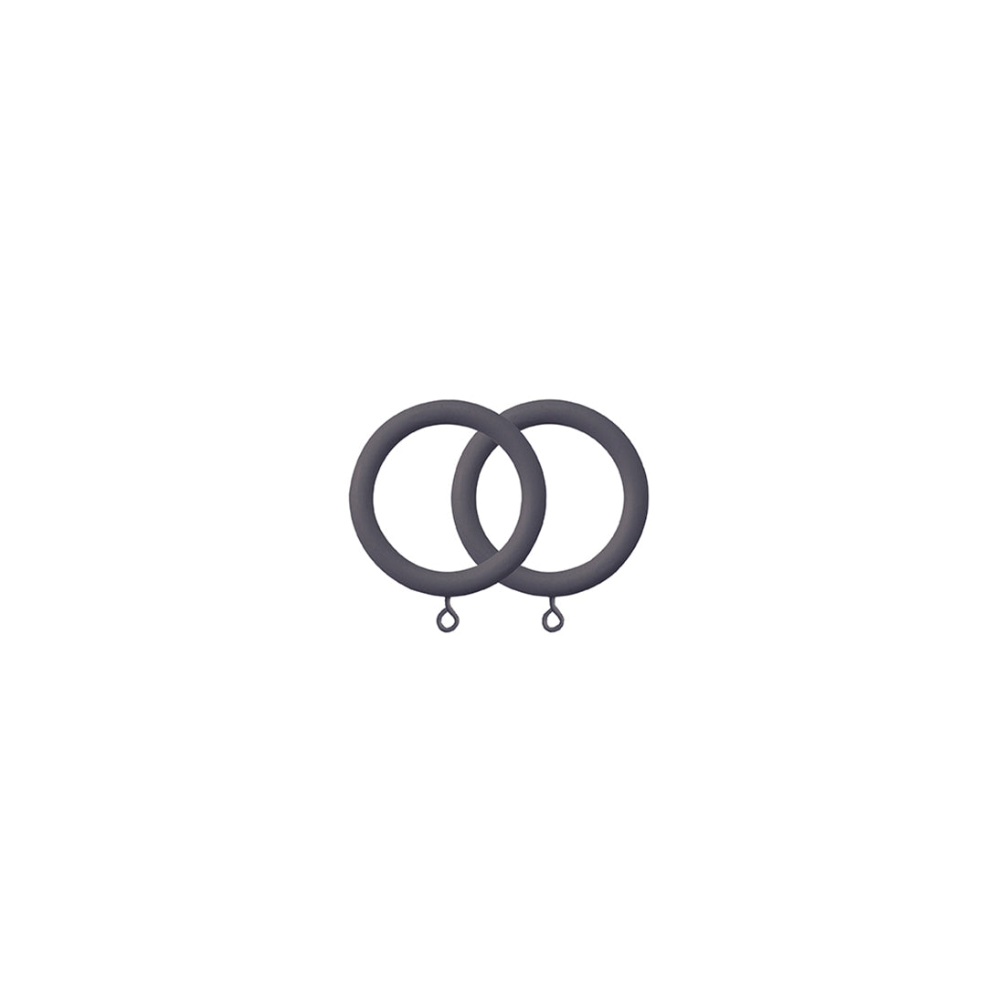 Jones Shore 35mm Wooden Curtain Rings (Pack of 6) - Charcoal