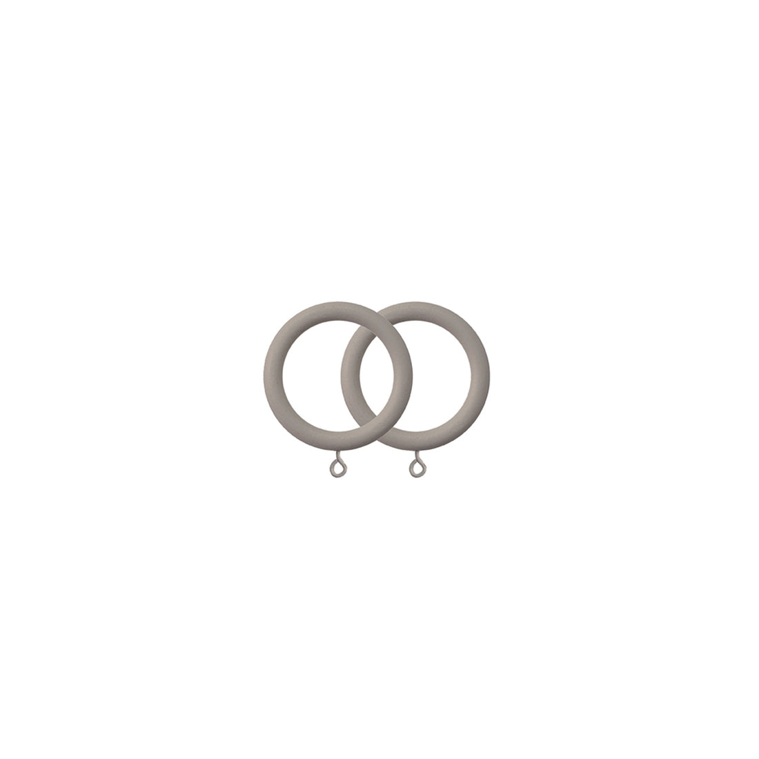 Jones Shore 35mm Wooden Curtain Rings (Pack of 6) - Clay