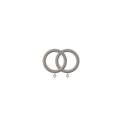 Jones Shore 35mm Wooden Curtain Rings (Pack of 6) - Clay