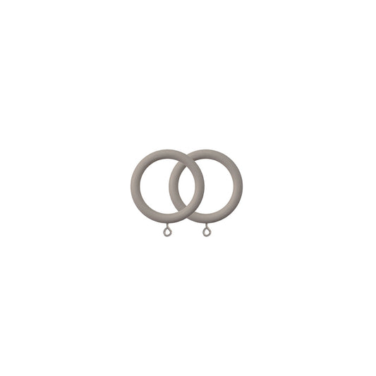 Jones Shore 35mm Wooden Curtain Rings (Pack of 6) - Clay