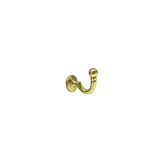 Jones Medium Ball Metal Curtain Tieback Hook - Brass